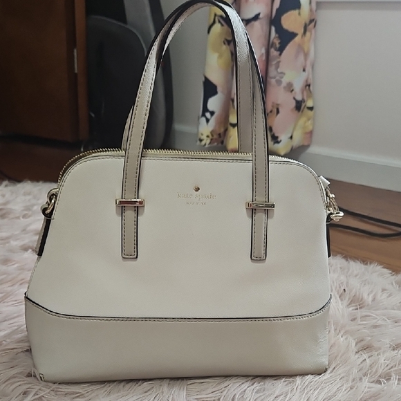 kate spade Handbags - kate spade Cream Dome Satchel with Gold-Tone Accents